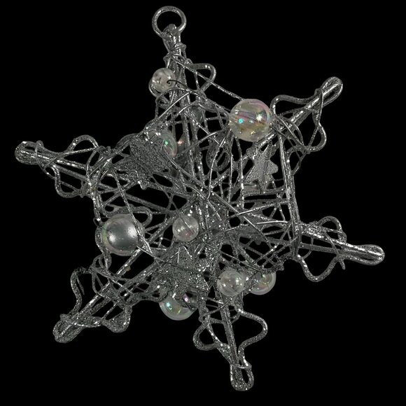 🏡 5/$25 - Silver Wire Star Tree Ornaments - Picture 1 of 3